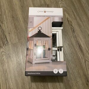 Wooden Candle Warmer Lantern - Black and White